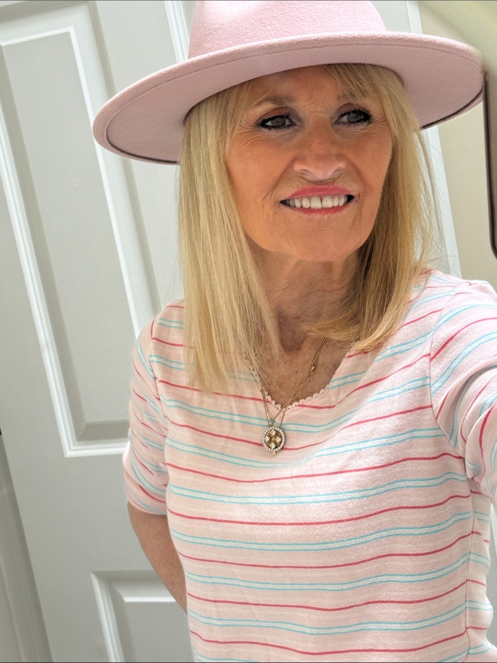 Light Pink Hat western Style